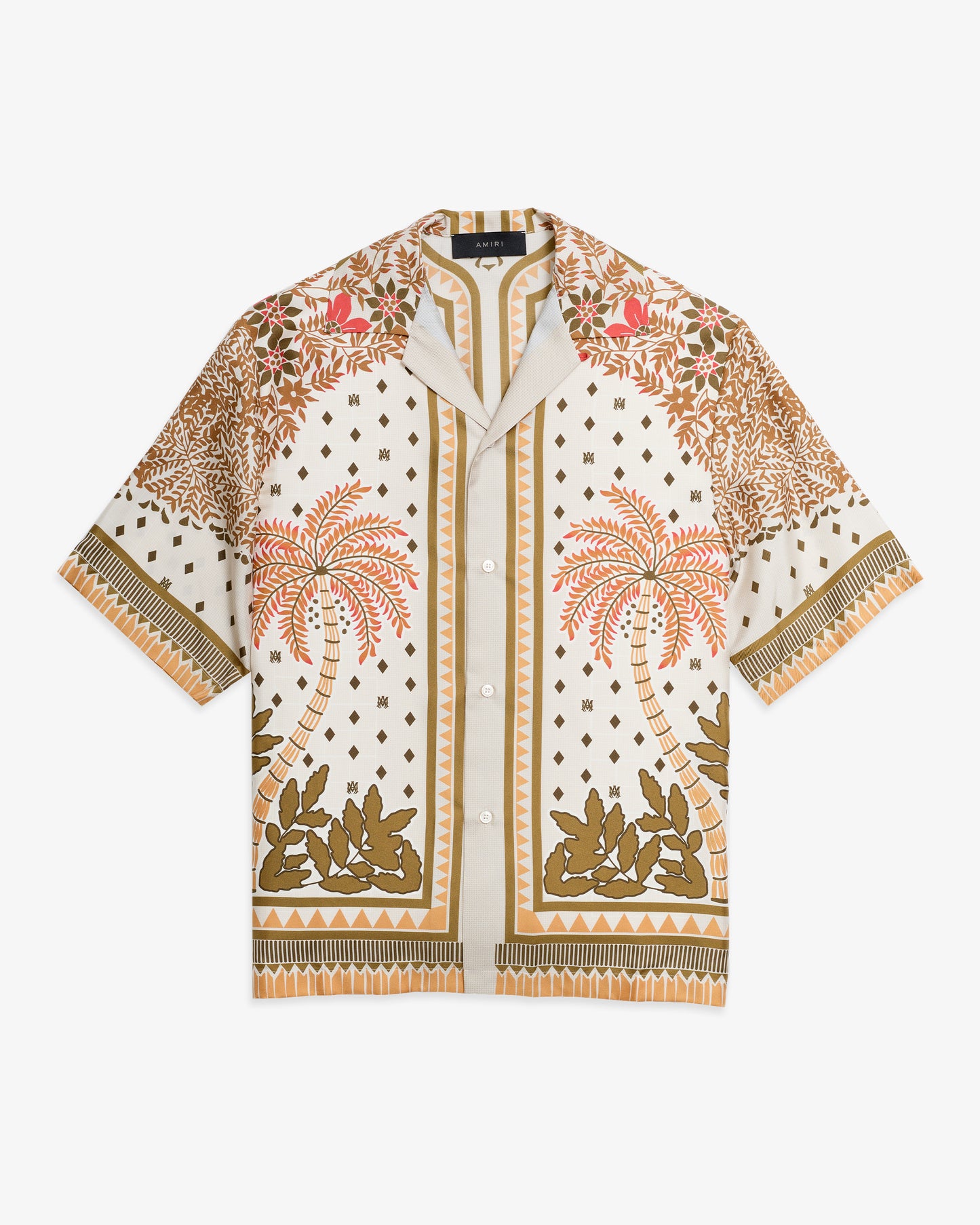 AMIRI Palm Tree Bowling Silk Shirt