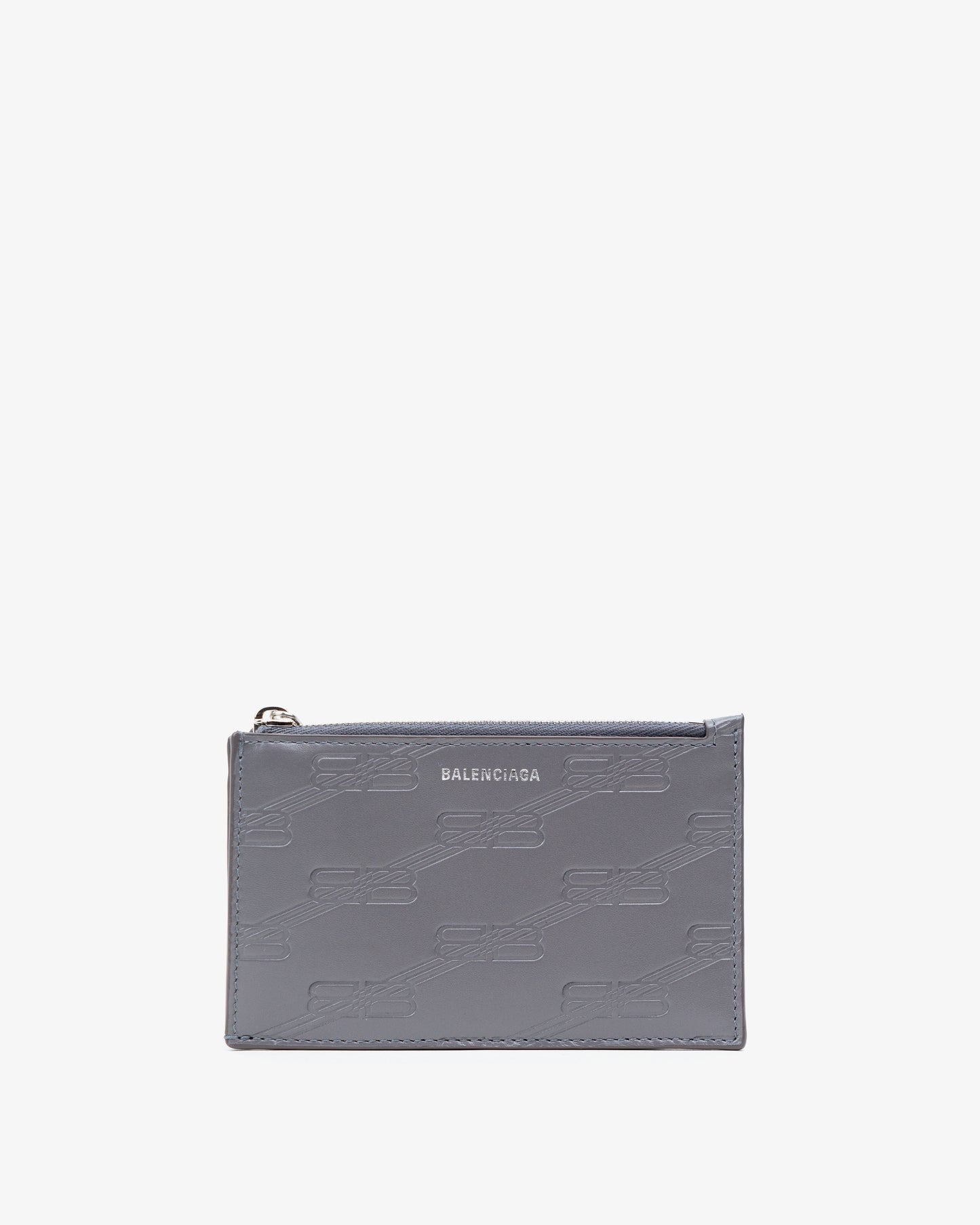 BALENCIAGA Embossed Card Holder Dark Grey