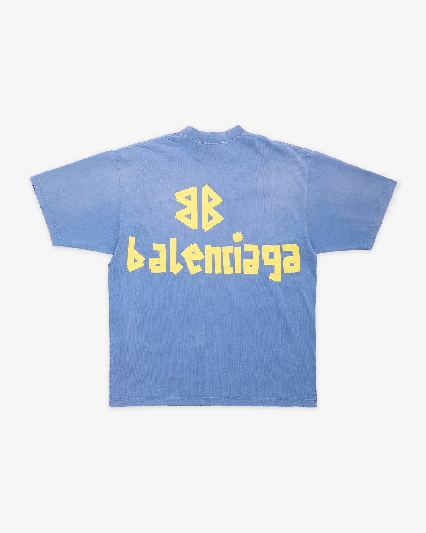 BALENCIAGA Tape Type Medium Fit T-shirt Gradient Blue