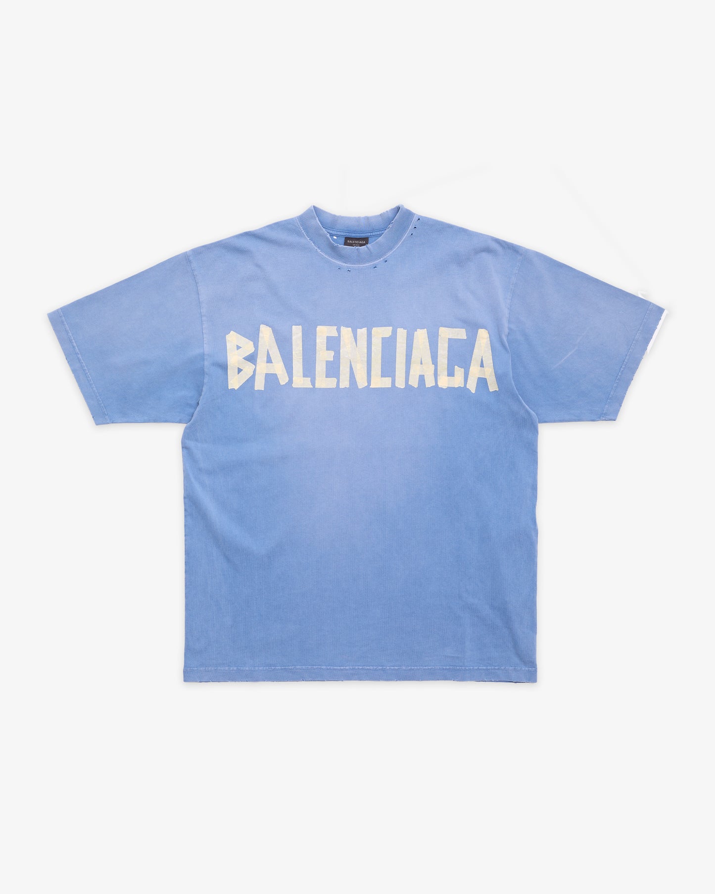 BALENCIAGA Tape Type Medium Fit T-shirt Gradient Blue