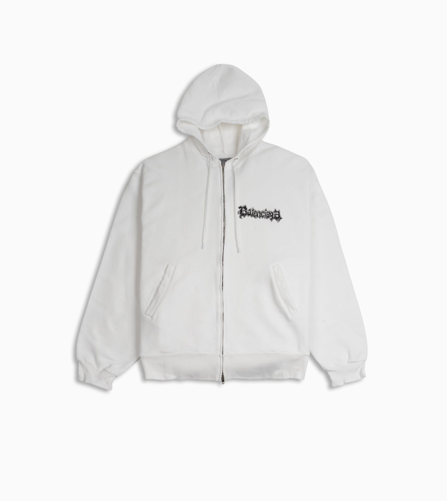 Sudadera con cremallera oversize Balenciaga Oversized Zip-Up Metal Merch para hombre
