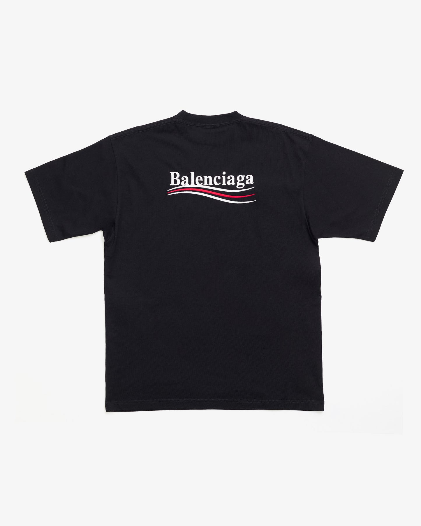 BALENCIAGA Political Campaign Large Fit T-Shirt Black