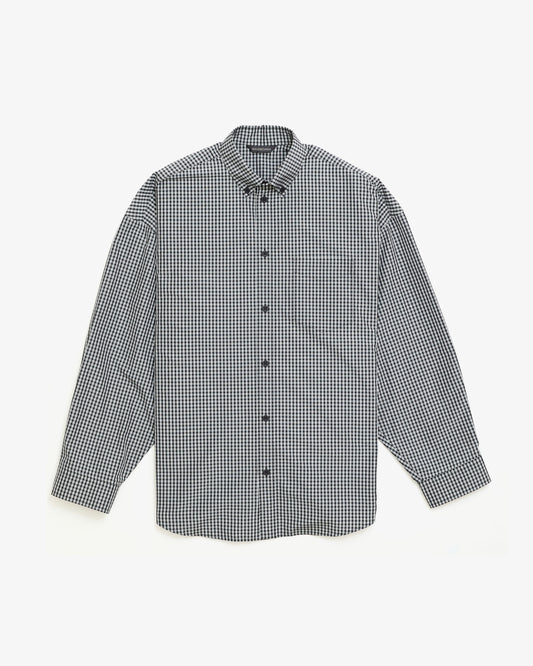 BALENCIAGA Micro Check Mix Cotton Shirt