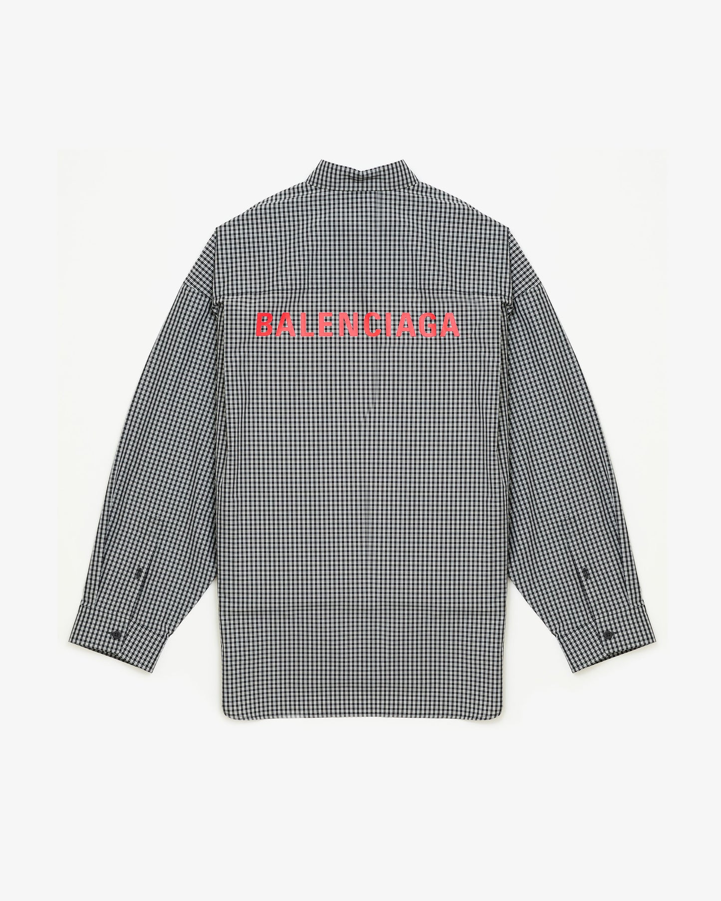 BALENCIAGA Micro Check Mix Cotton Shirt