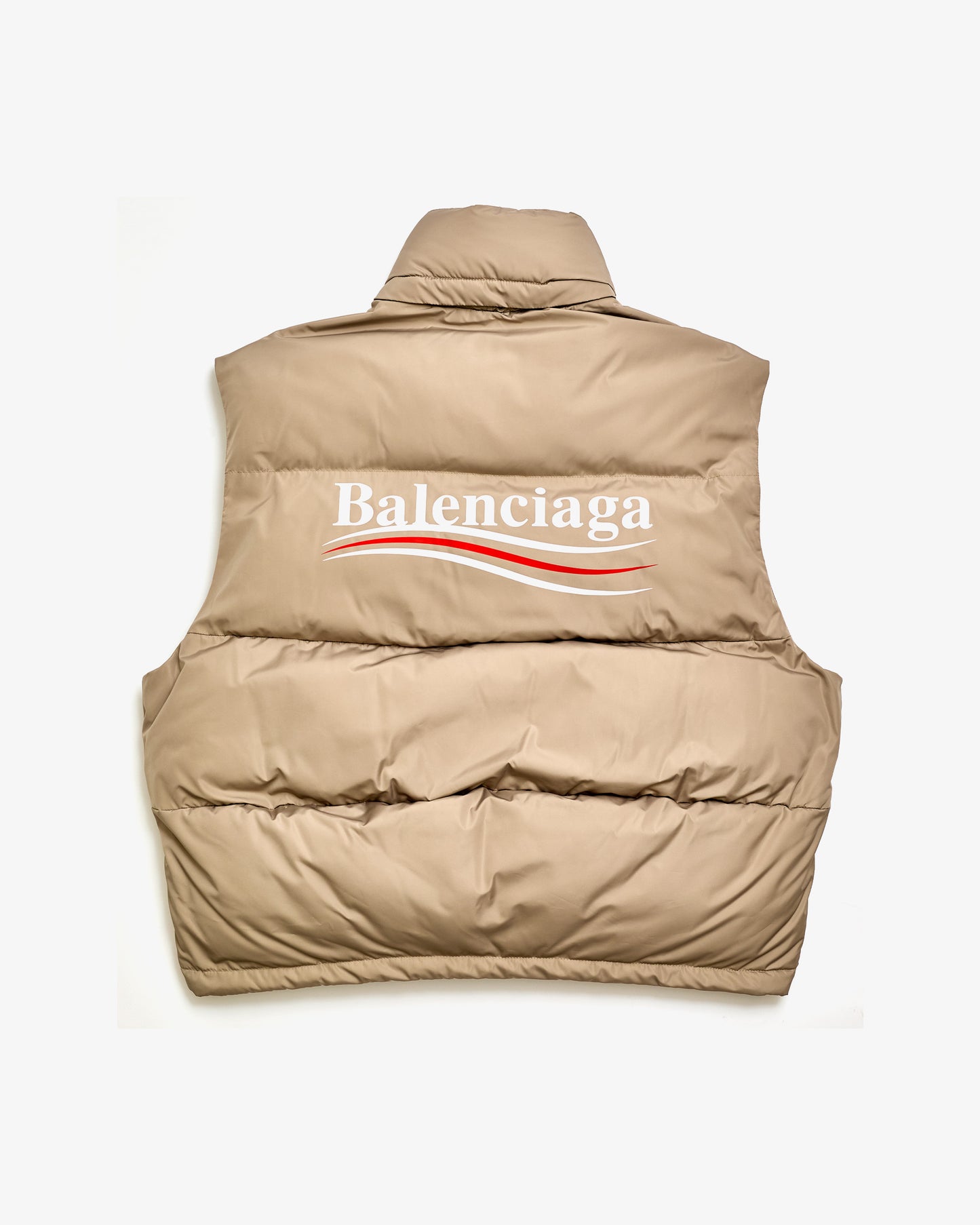 BALENCIAGA Cocoon Puffer Gilet Beige