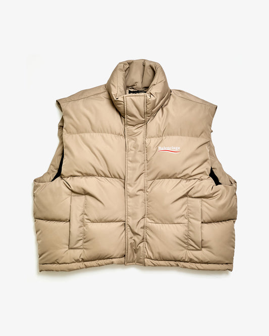 BALENCIAGA Cocoon Puffer Gilet Beige