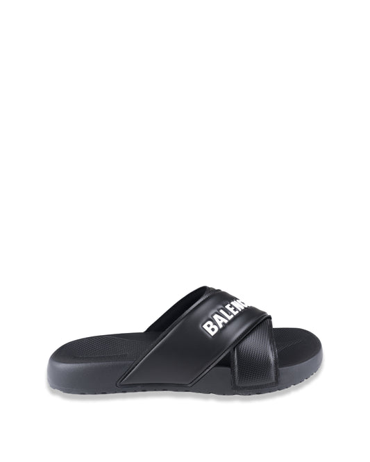 BALENCIAGA Sporty Pool Sandal with Logo
