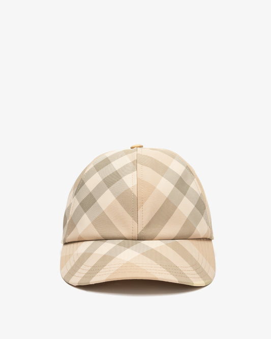 BURBERRY Check Baseball Cap Beige