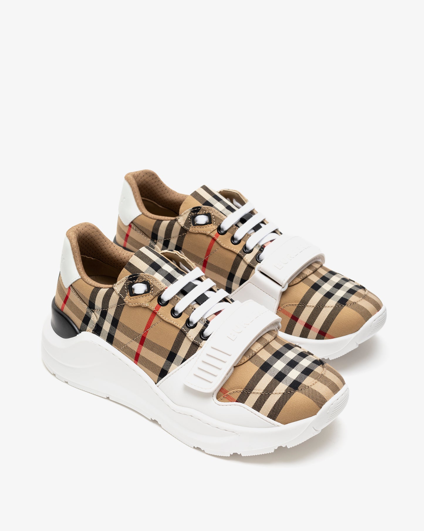 BURBERRY Check, Suede and Leather Sneaker