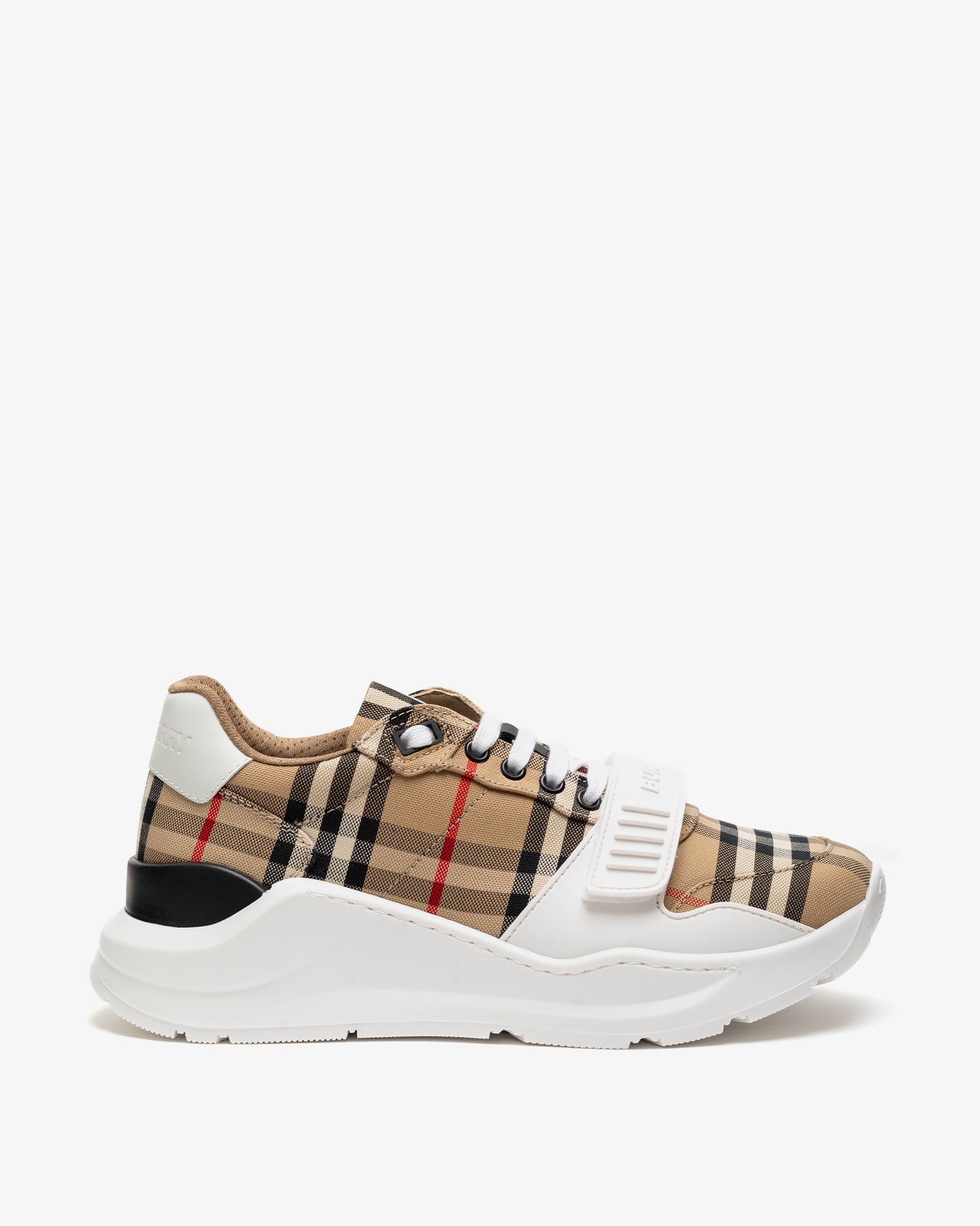 BURBERRY Check, Suede and Leather Sneaker