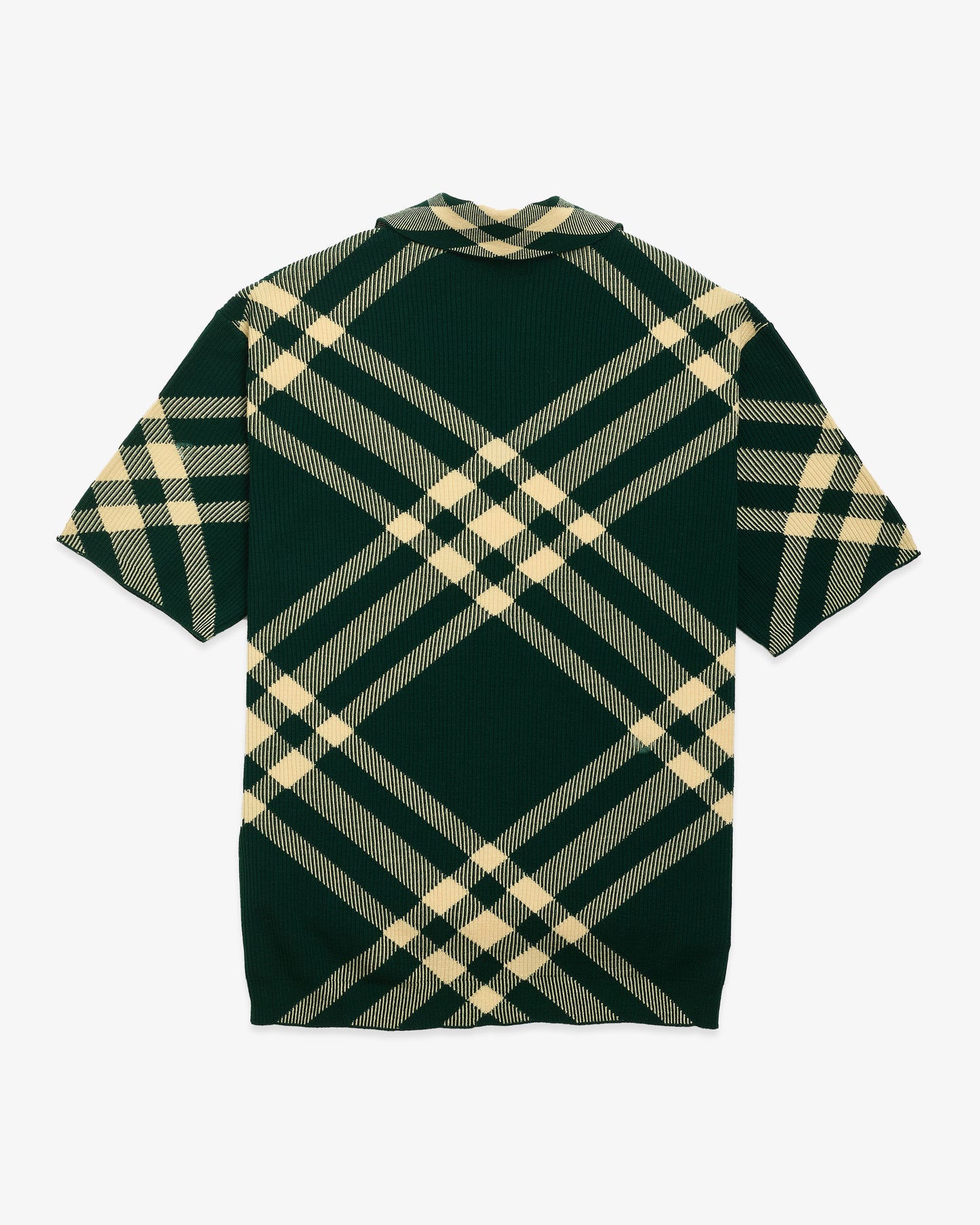 BURBERRY Check Wool Blend Polo Shirt