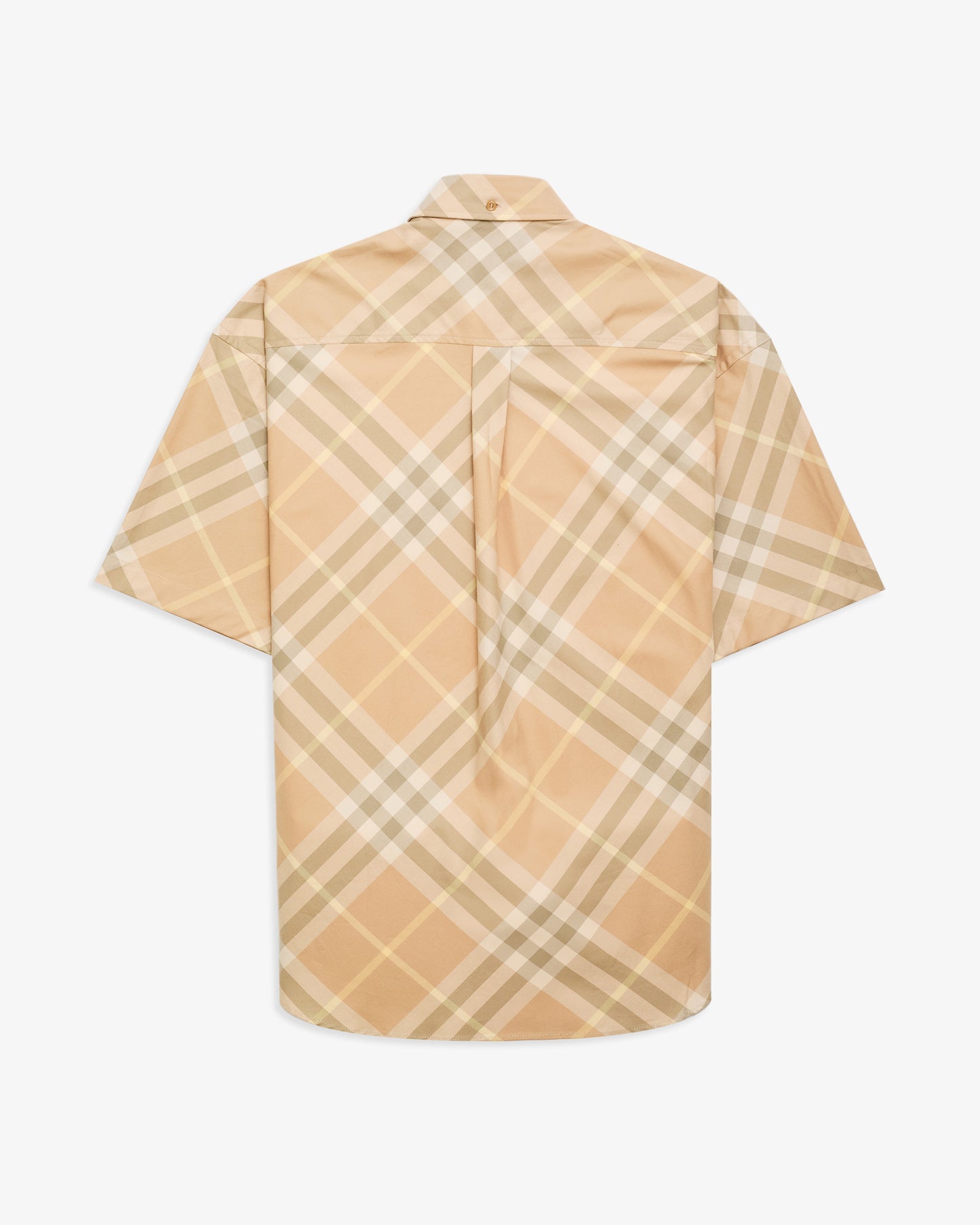 BURBERRY Check Cotton Shirt Beige