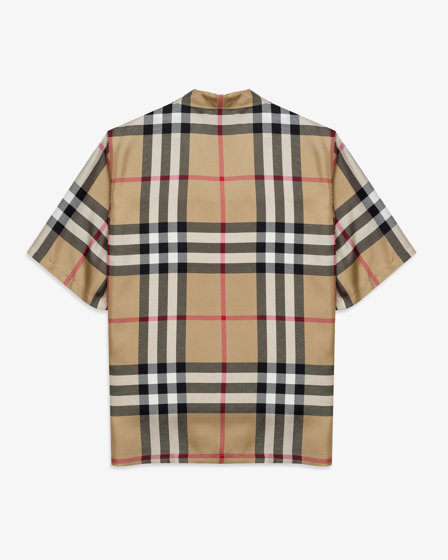 BURBERRY Short-sleeve Check Silk Shirt