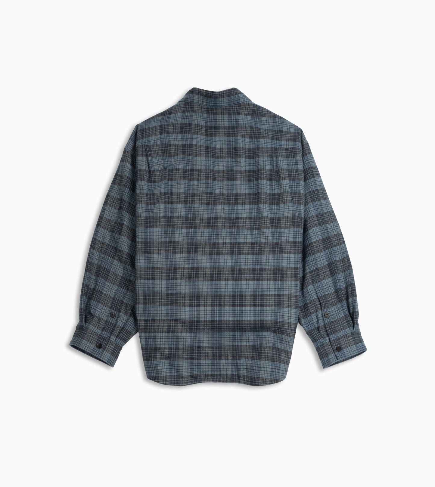 Camisa acolchada Balenciaga seersucker azul para hombre con textura ligera y diseño moderno