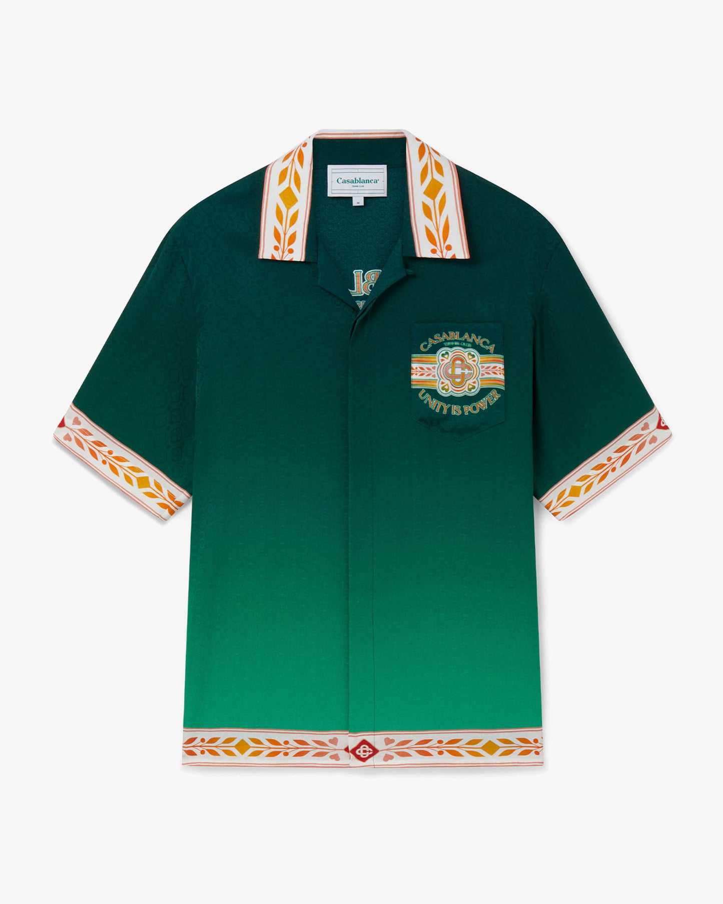 CASABLANCA Silk Monogram Shirt Unity is Power