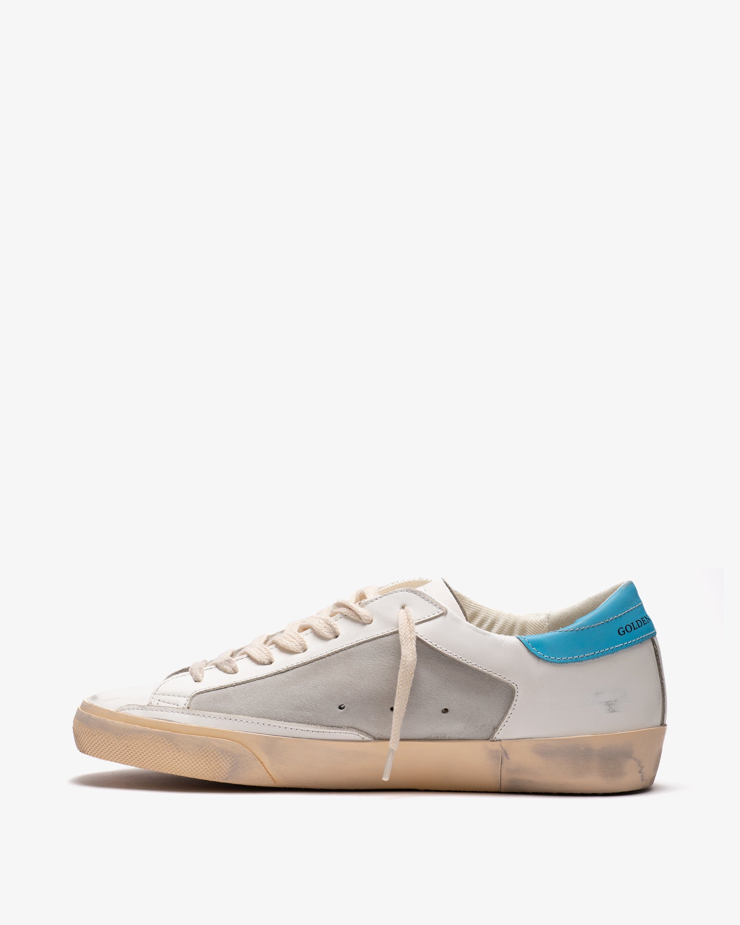 GOLDEN GOOSE Superstar White/Grey/Blue