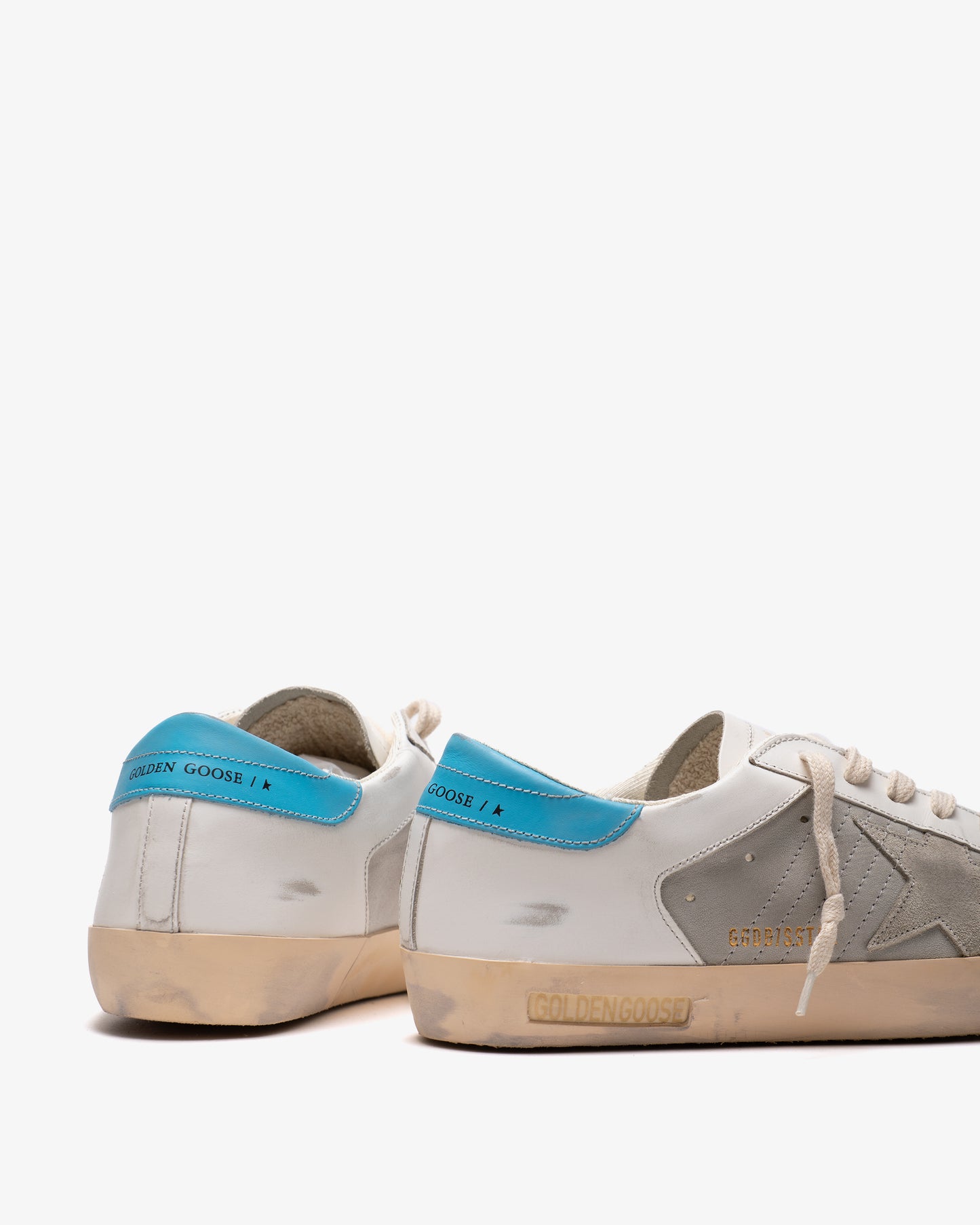 GOLDEN GOOSE Superstar White/Grey/Blue