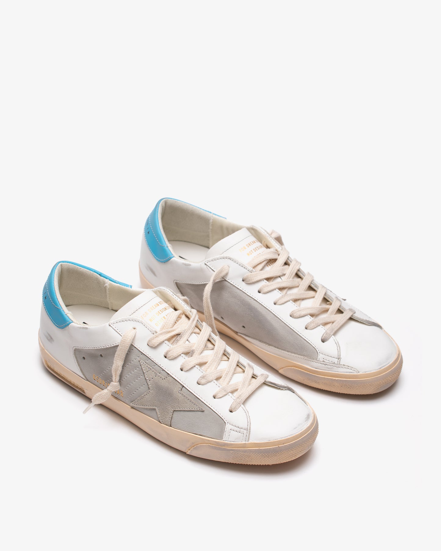 GOLDEN GOOSE Superstar White/Grey/Blue