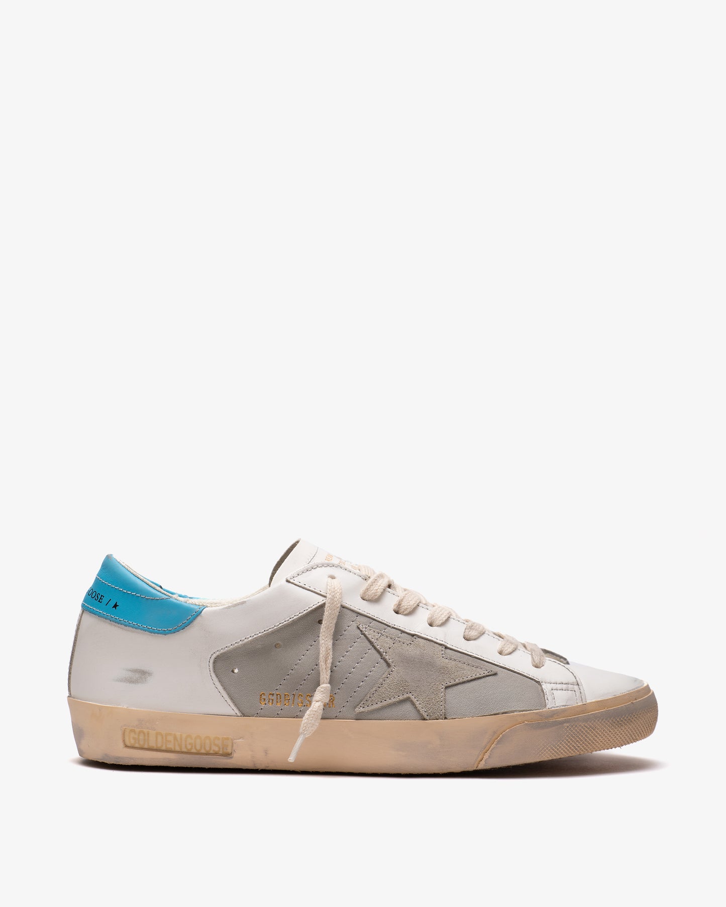 GOLDEN GOOSE Superstar White/Grey/Blue