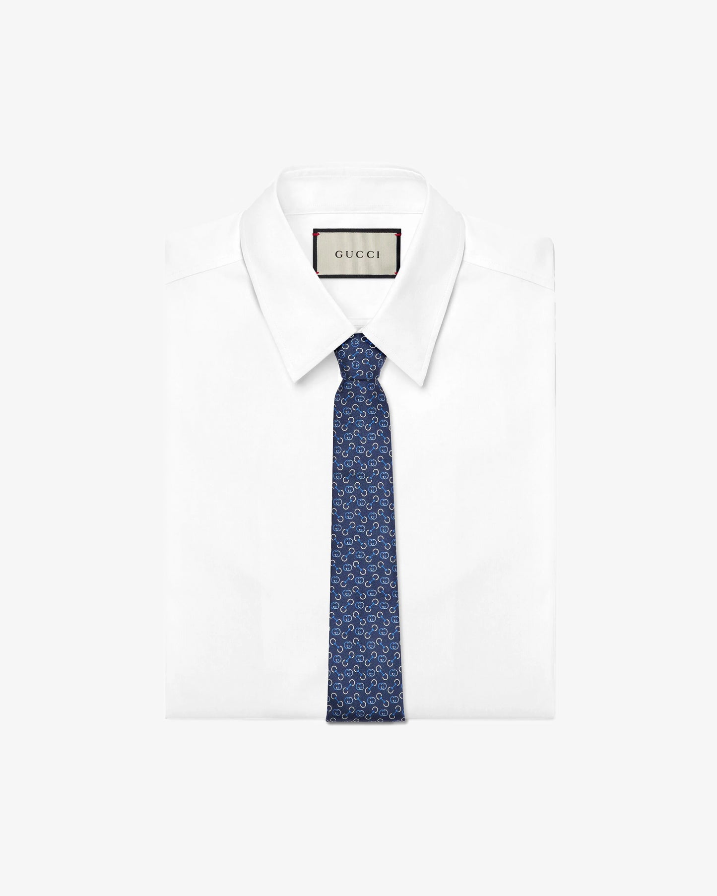 GUCCI Interlocking GG Tie with Stirrups