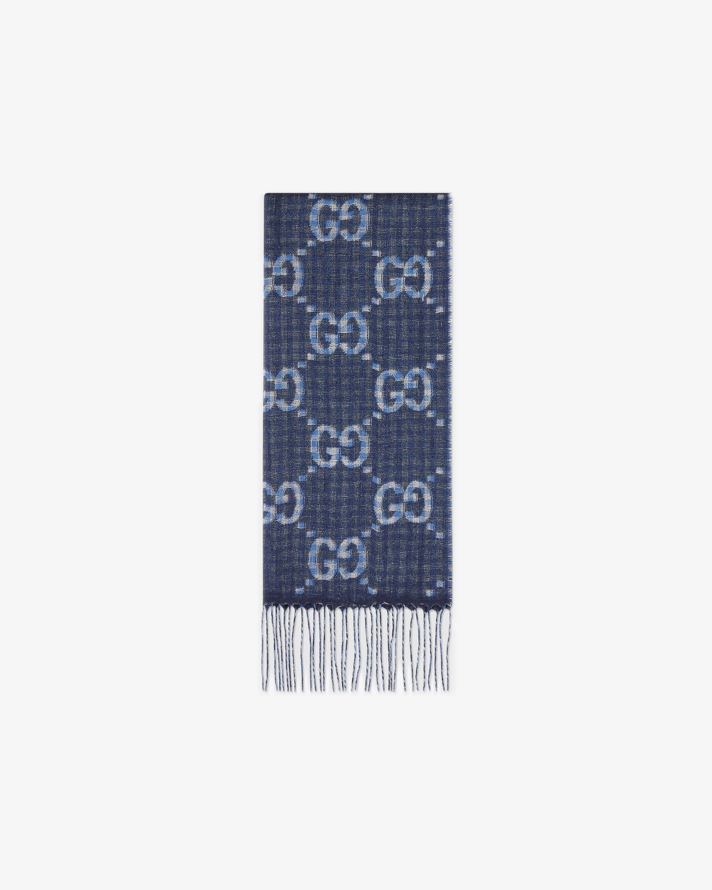 GUCCI Rib Knit Wool Scarf