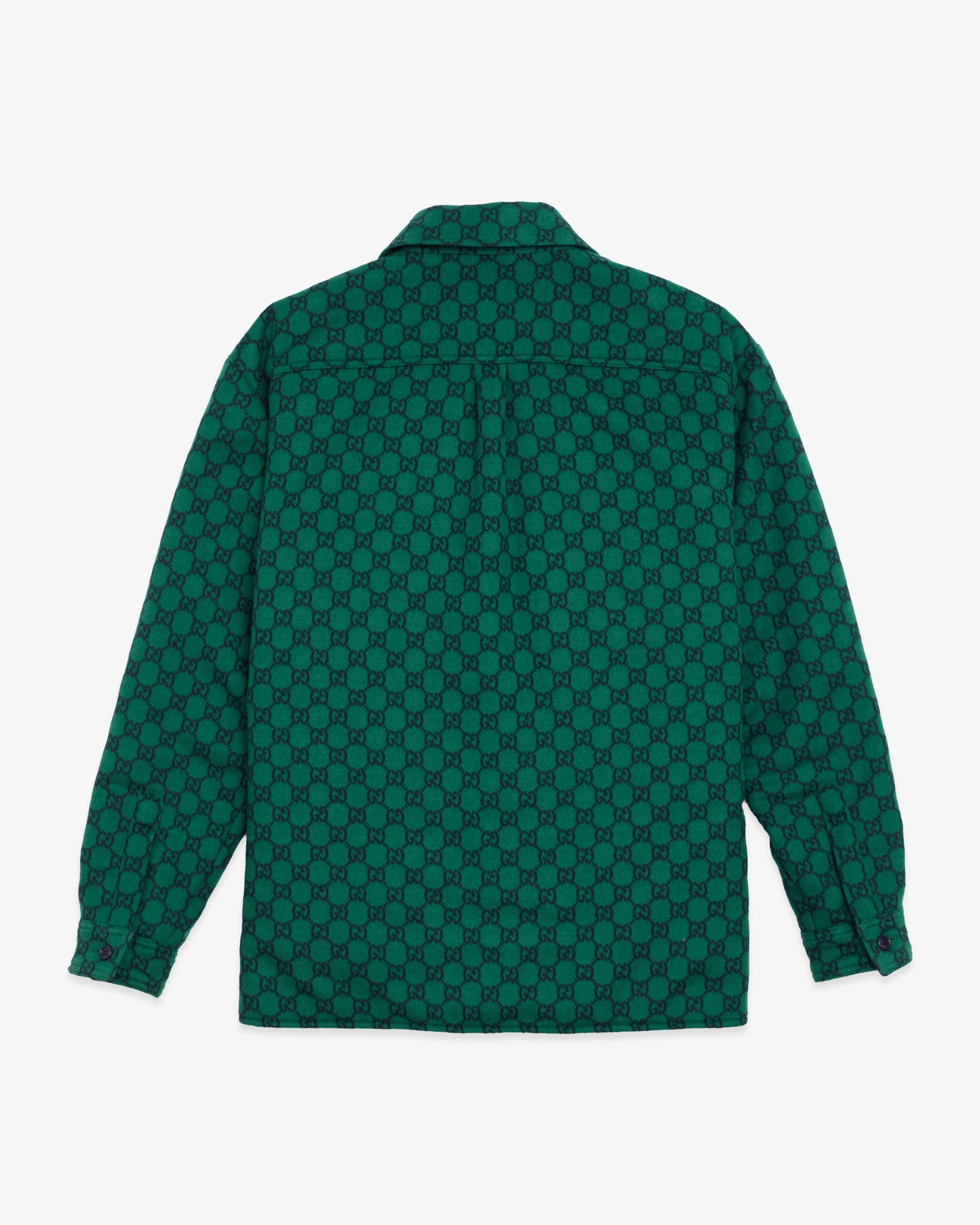 GUCCI GG Wool Flannel Quilted Overshirt