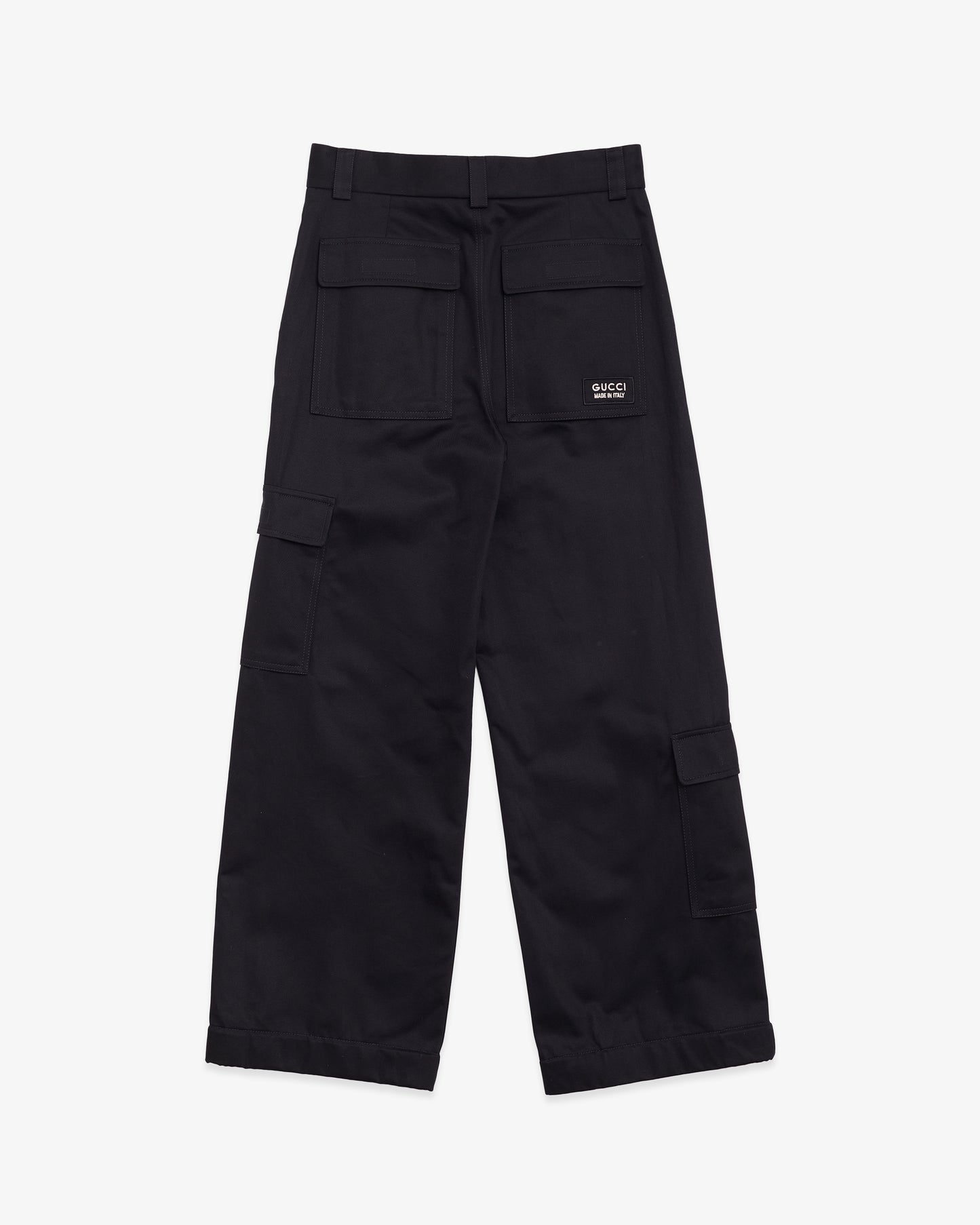 GUCCI Perforated Cotton Cargo Pants with Patch