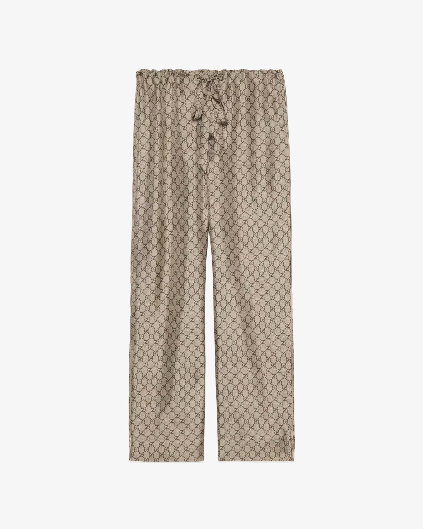 GUCCI GG Linen-Blend Canvas Trousers