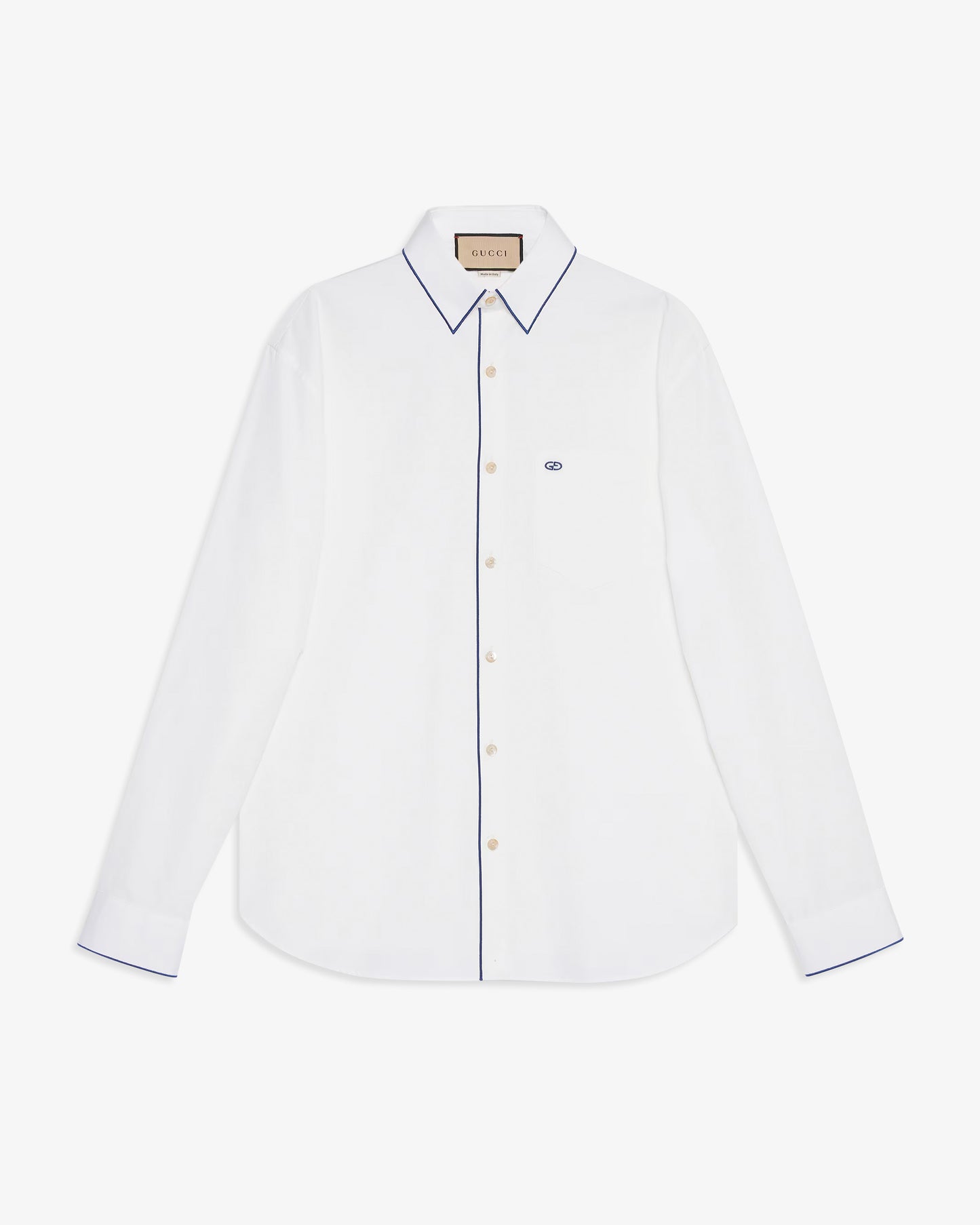 GUCCI Poplin Shirt with Trim