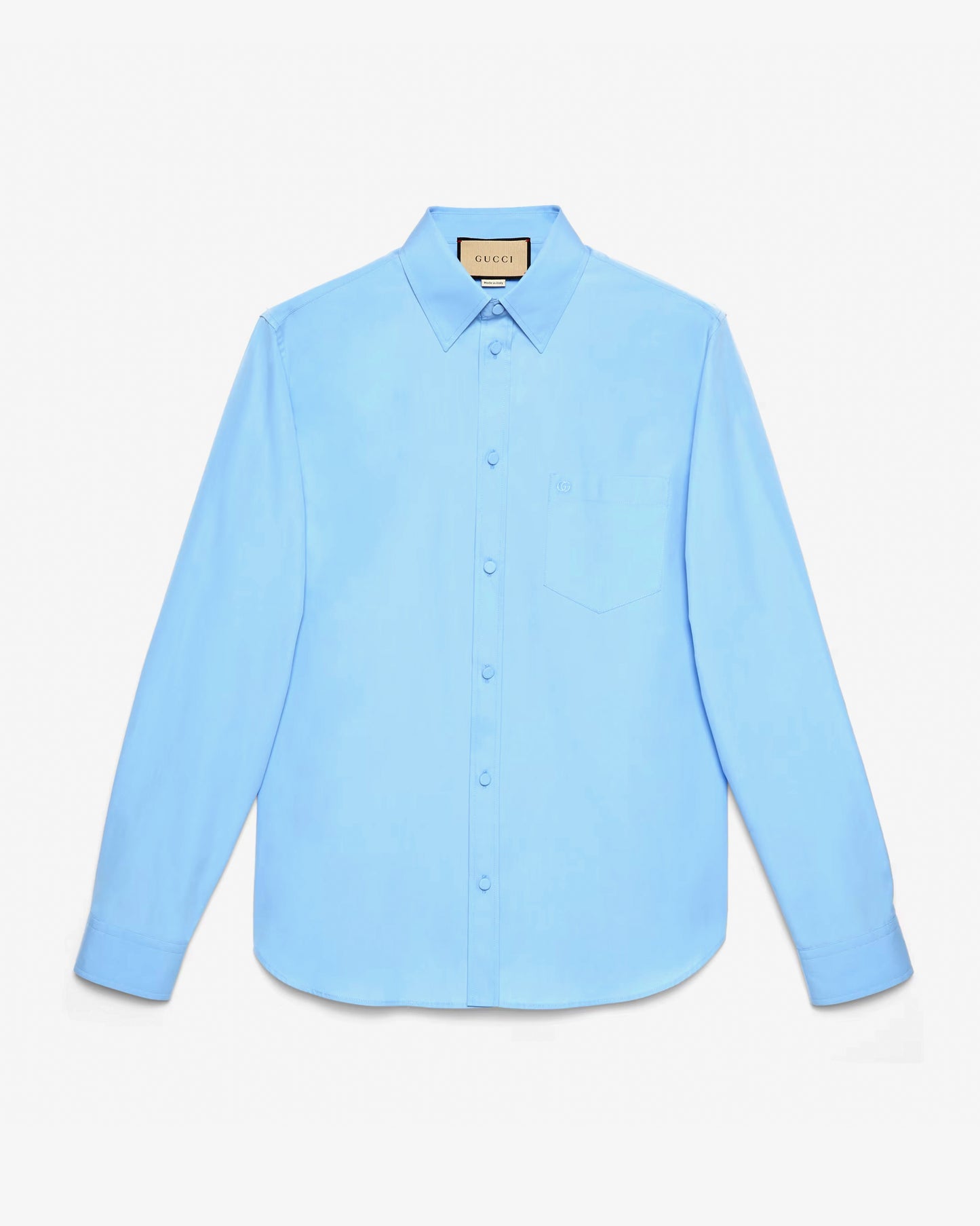 GUCCI Cotton Poplin Shirt with Embroidery