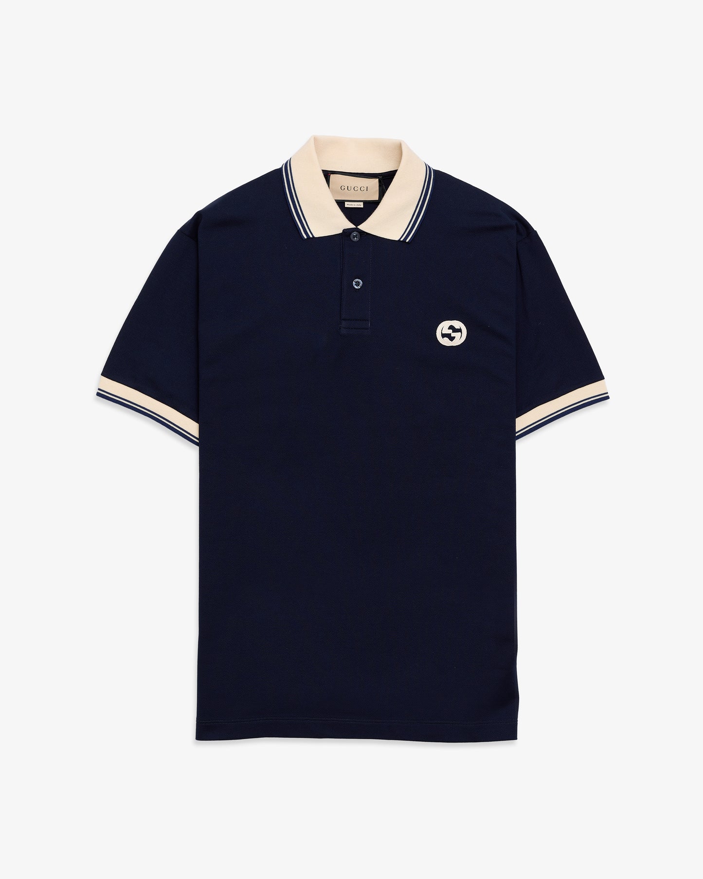 GUCCI Interlocking GG Cotton Polo Shirt