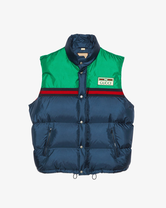 GUCCI Satin Nylon Quilted Vest