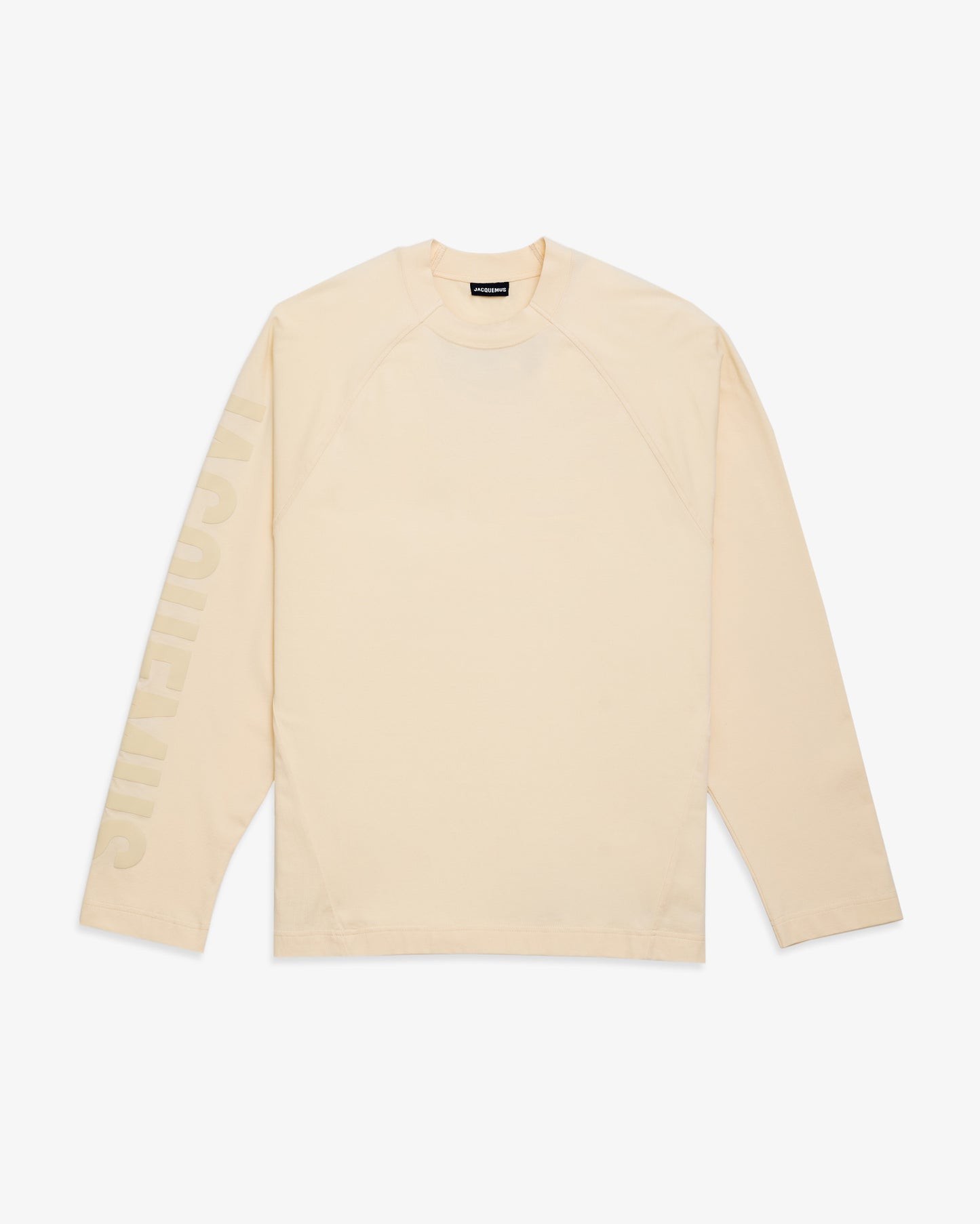 JACQUEMUS Le T-shirt Typo Manches Longues Beige