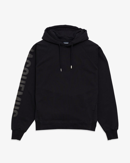 JACQUEMUS Le Hoodie Typo Black