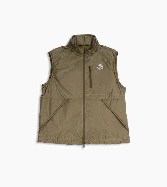 Chaleco Moncler Ansiei verde para hombre con diseño acolchado