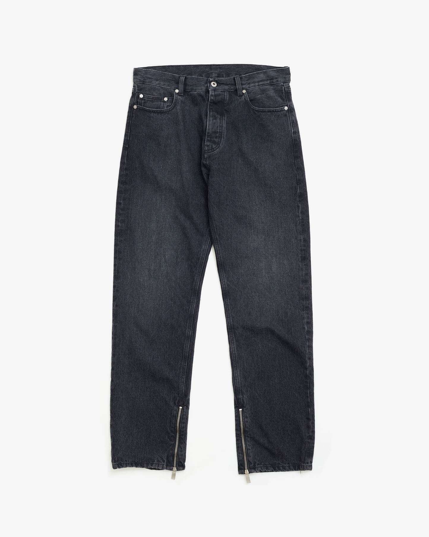 OFF-WHITE Straight-Leg Zipper Jeans