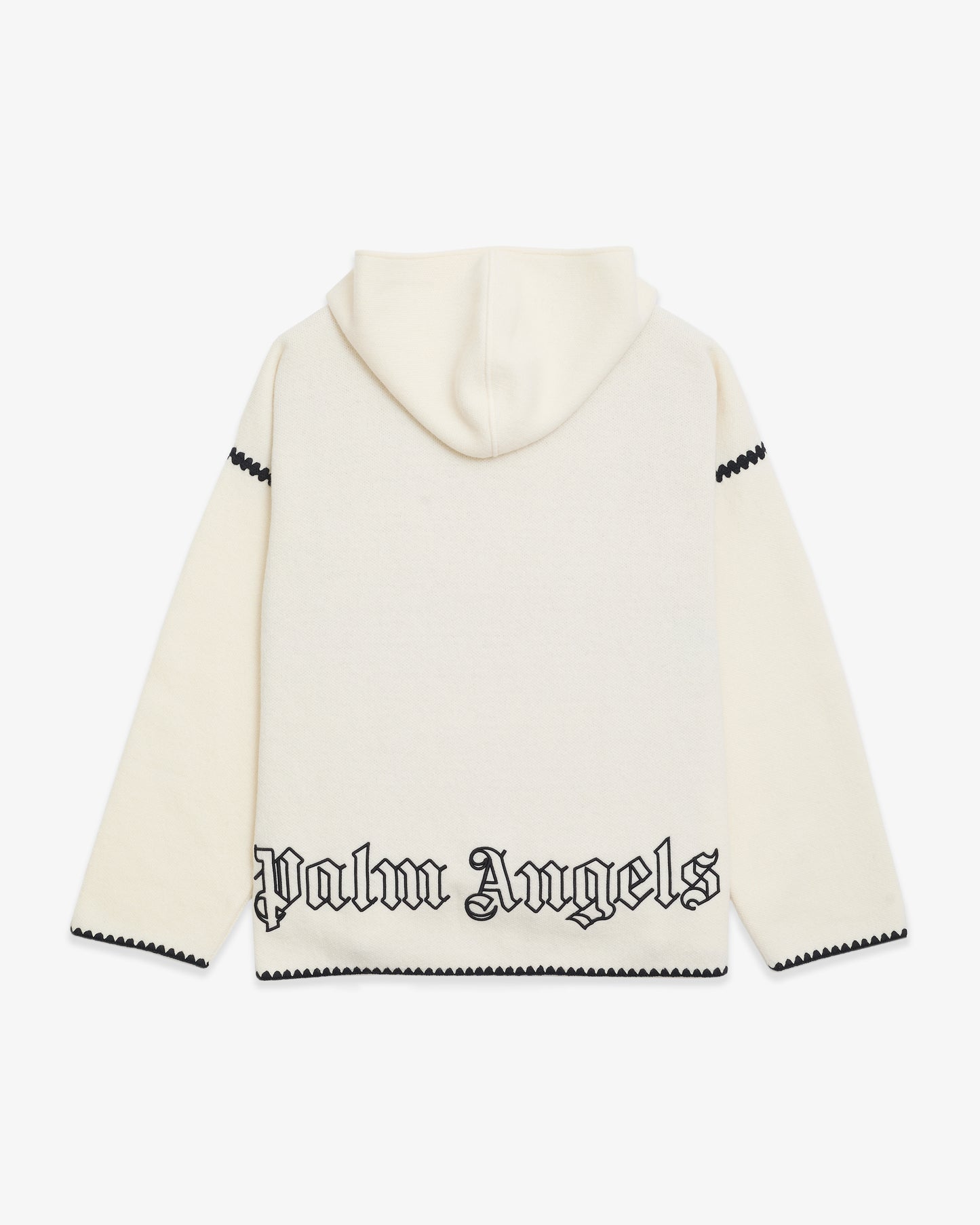 PALM ANGELS Monogram Zipped Knit Hoodie