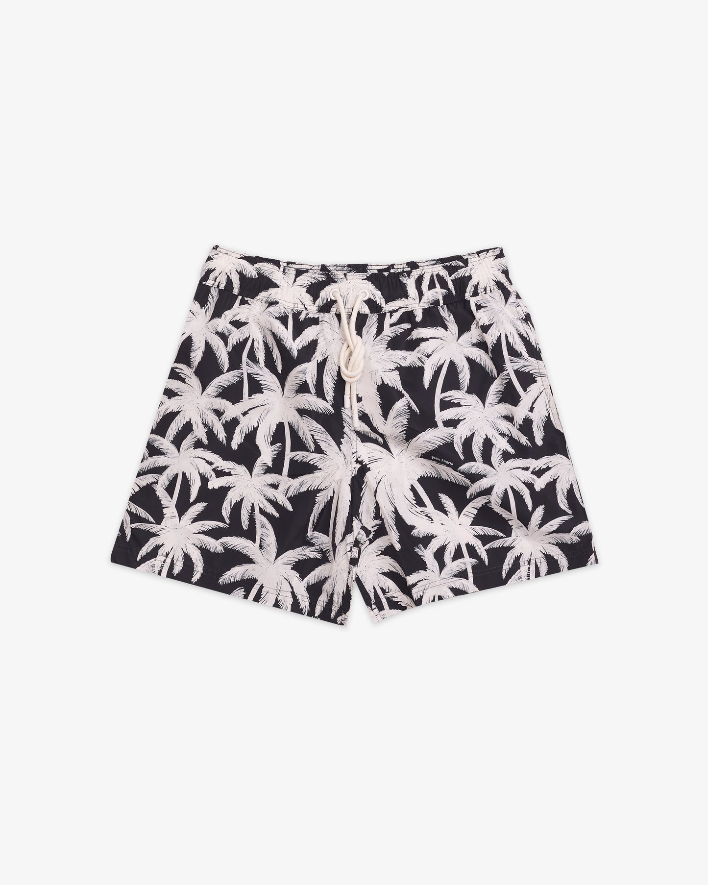 PALM ANGELS Palms Allover Swimshorts Black Off-White