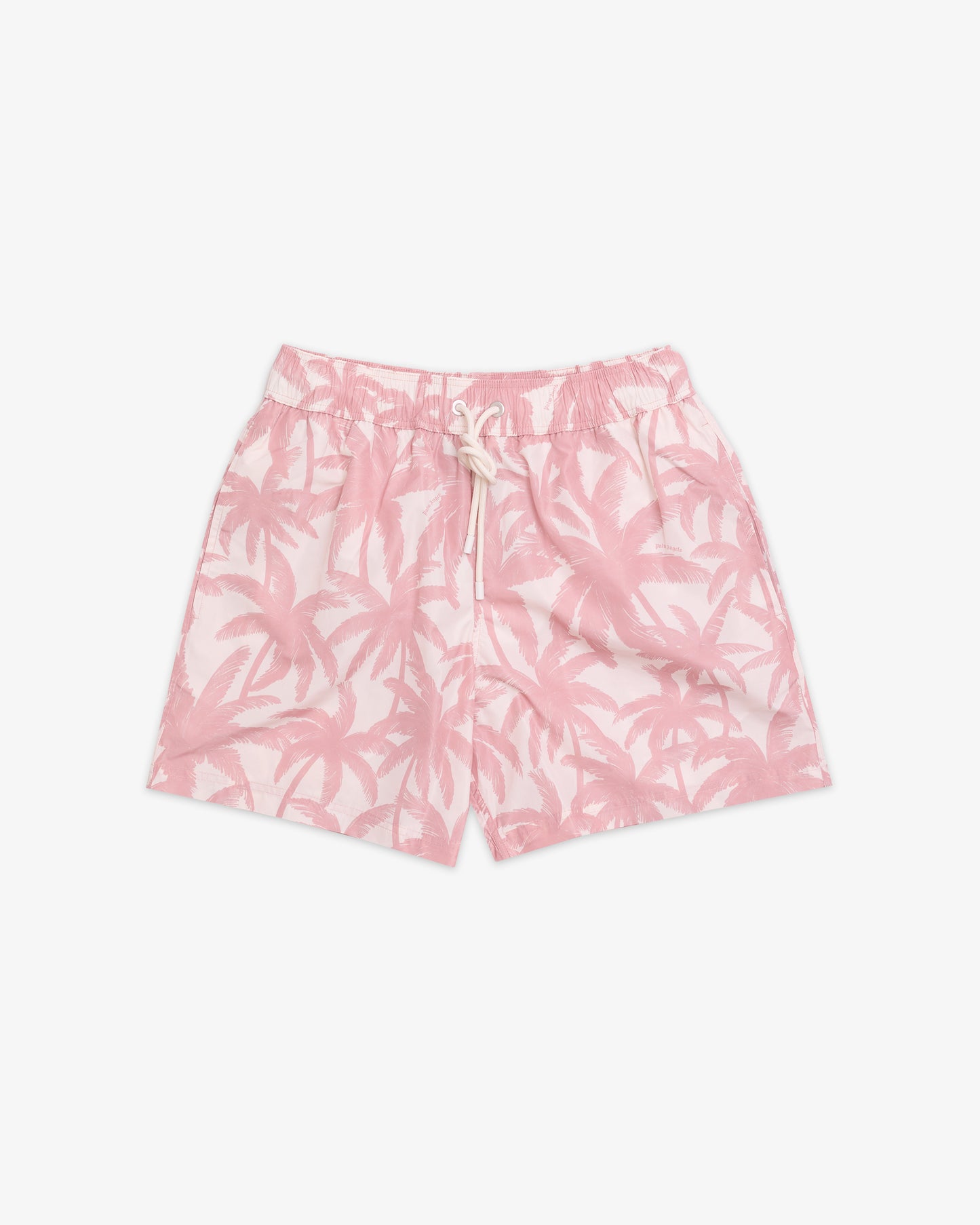 PALM ANGELS Palms Allover Swimshorts Off White-Pink