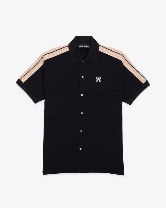 PALM ANGELS Crochet Detail Polo Shirt