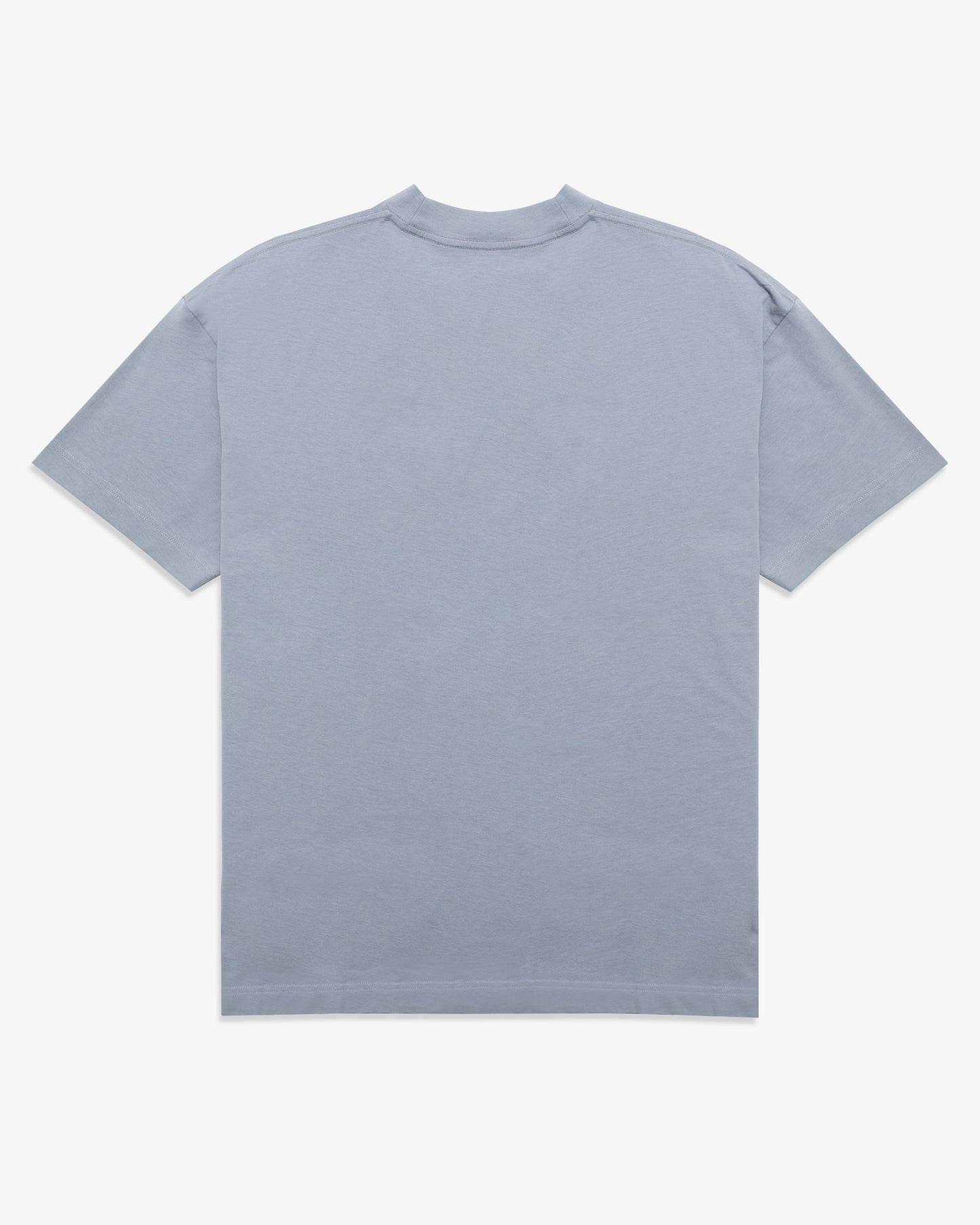 PALM ANGELS Neck Logo Tee Light Grey Fuchsia