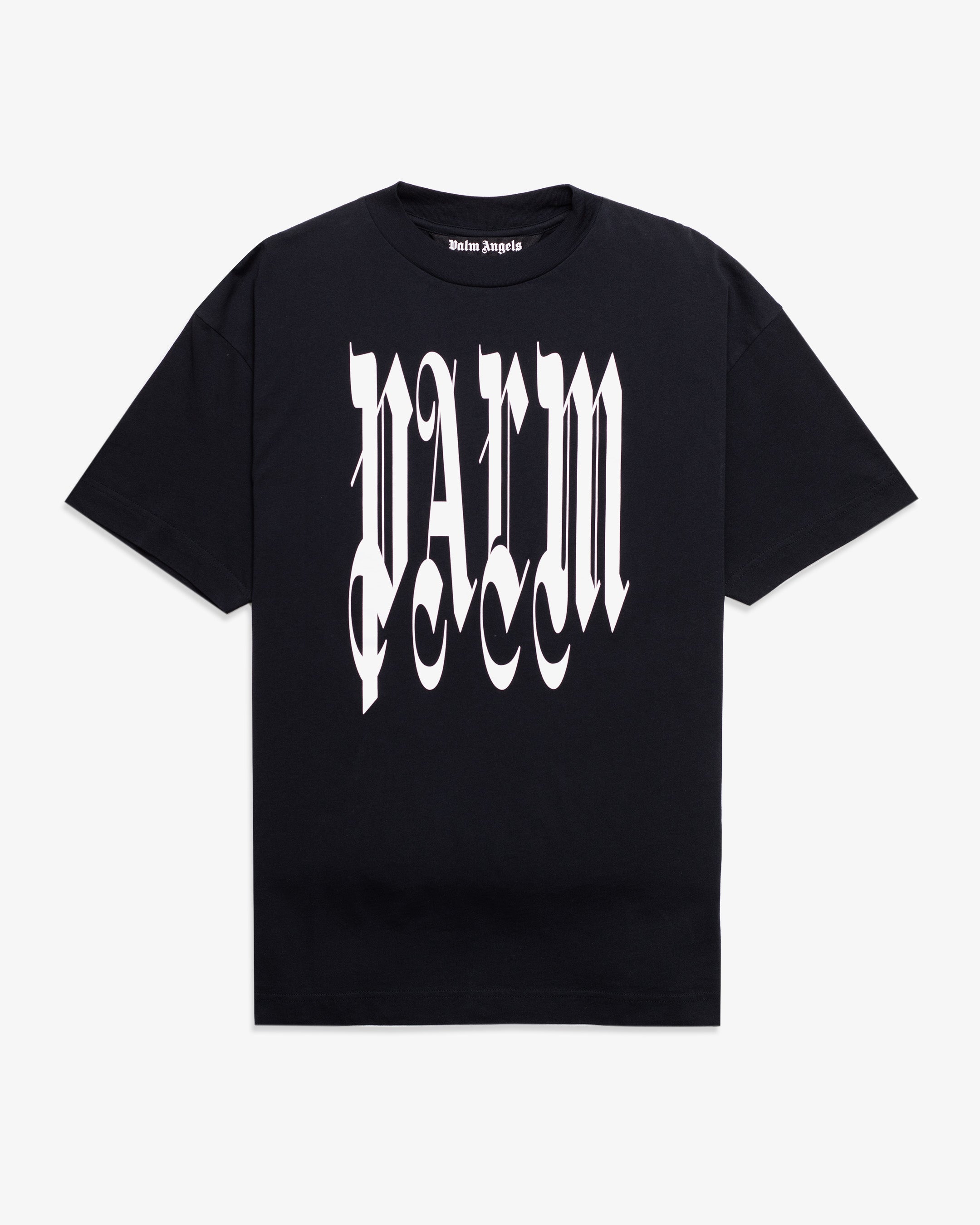 PALM ANGELS Gothic Palm Tee Black Off White – Man | Chapeau Valencia