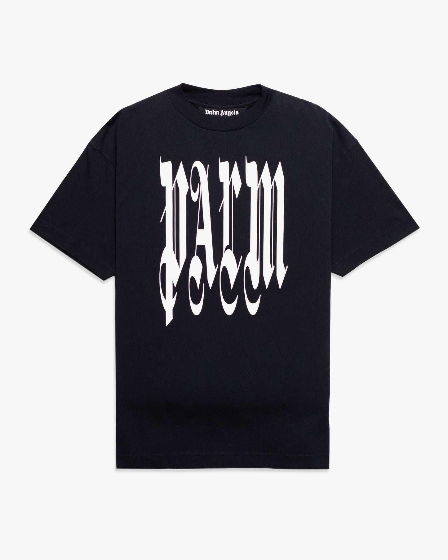 PALM ANGELS Gothic Palm Tee Black Off White