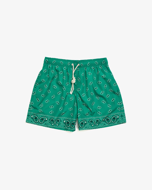 PALM ANGELS Paisley Swimshort Green