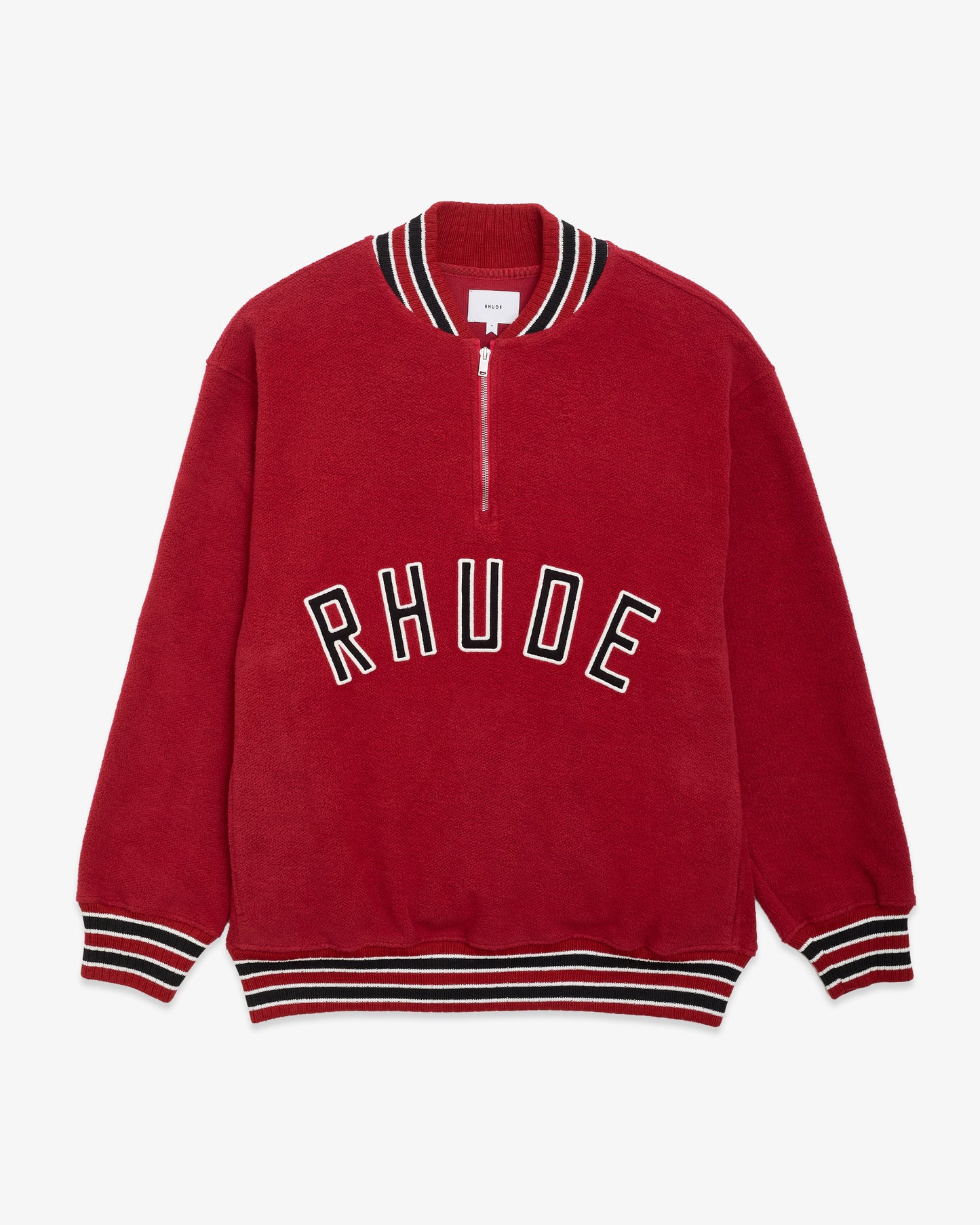 RHUDE Quarter Zip Varsity Sweatshirt