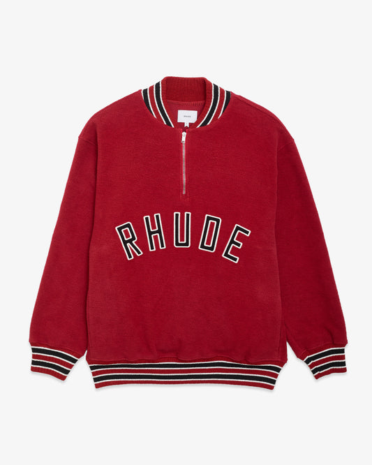 RHUDE Quarter Zip Varsity Sweatshirt