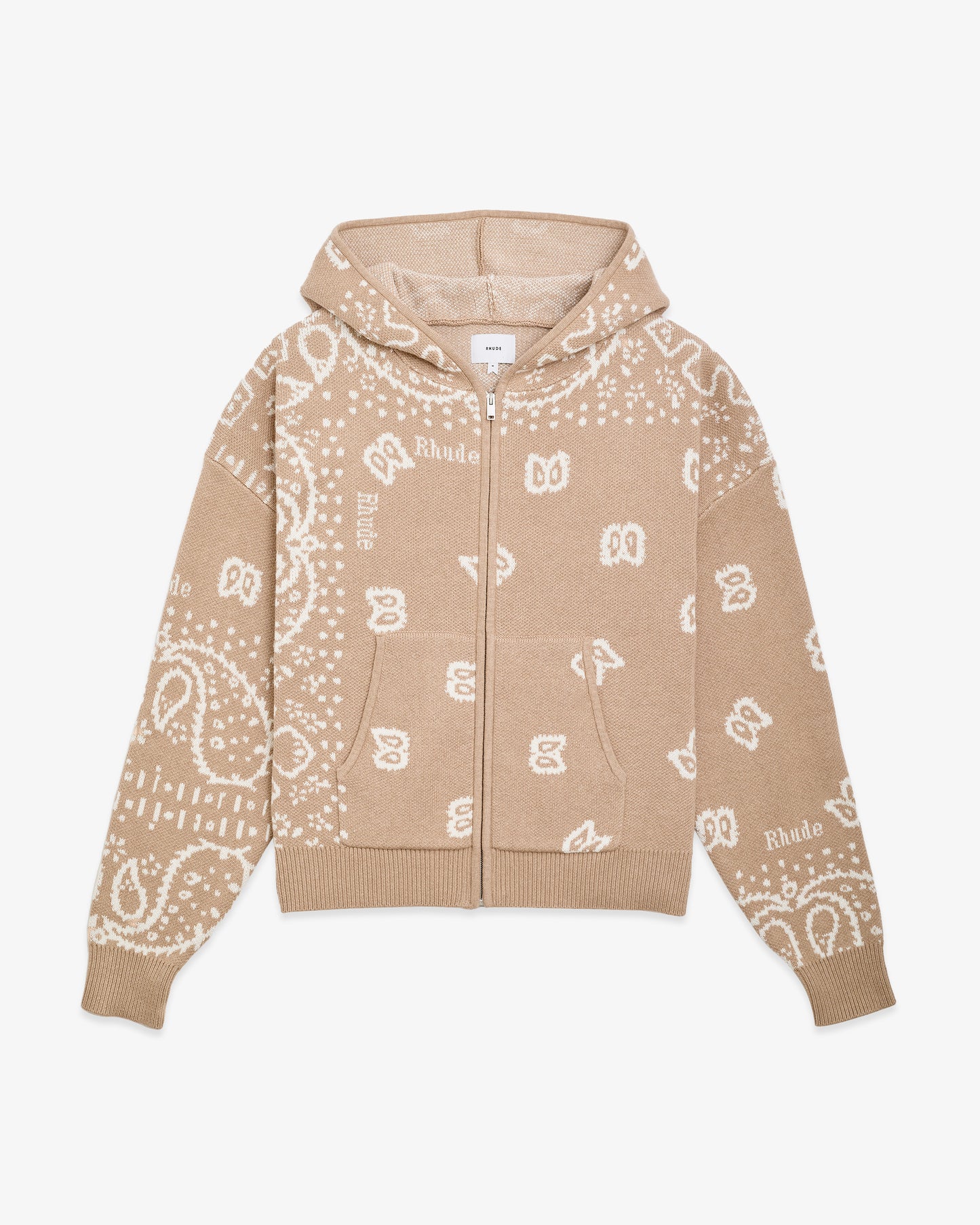 RHUDE Bandana Knit Zip-Up