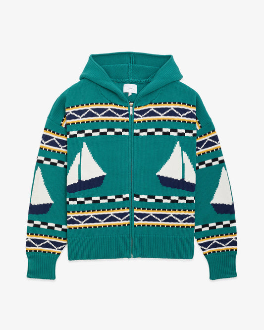 RHUDE Bateau Knit Zip-Up Hoodie