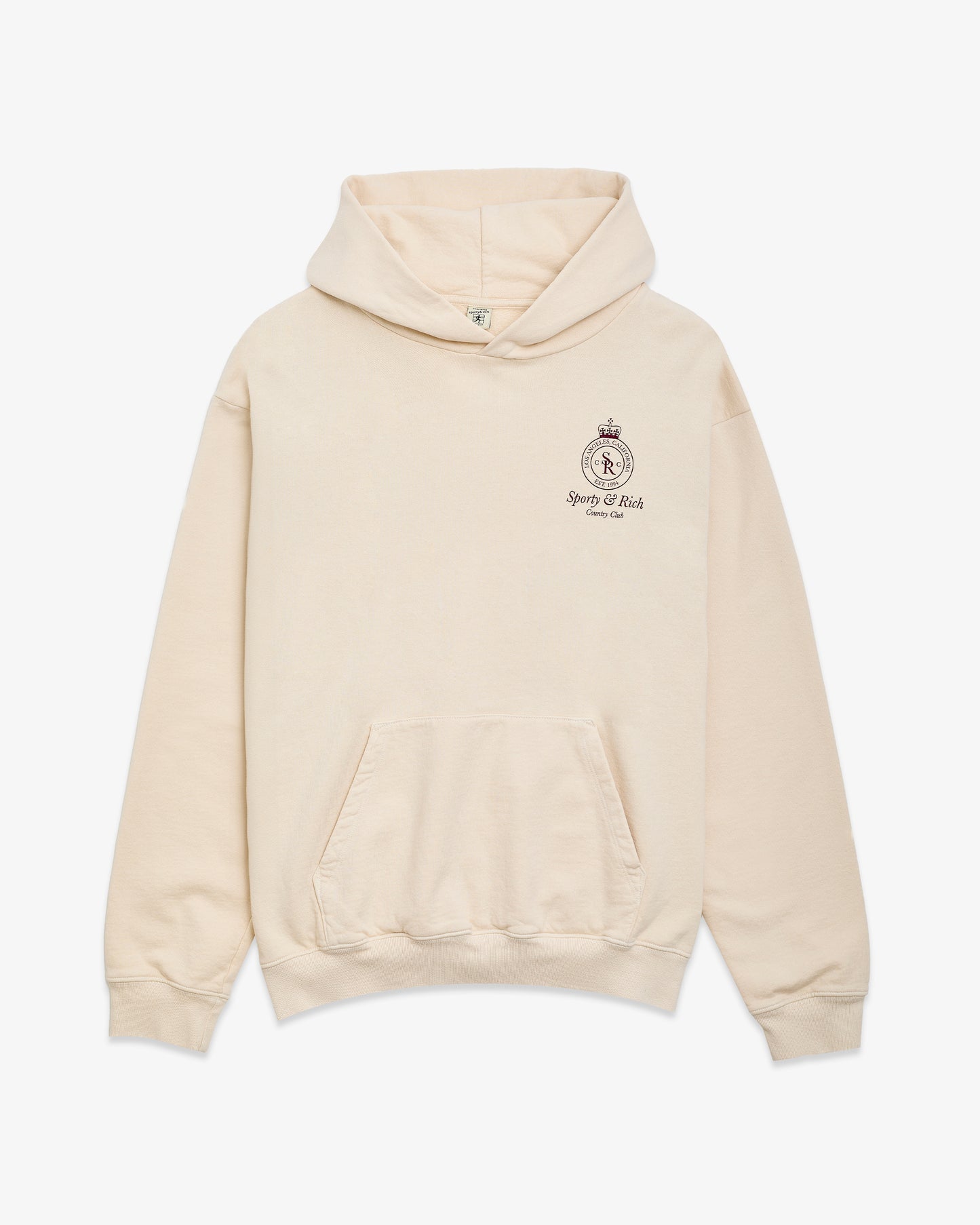 SPORTY & RICH Crown Hoodie Cream