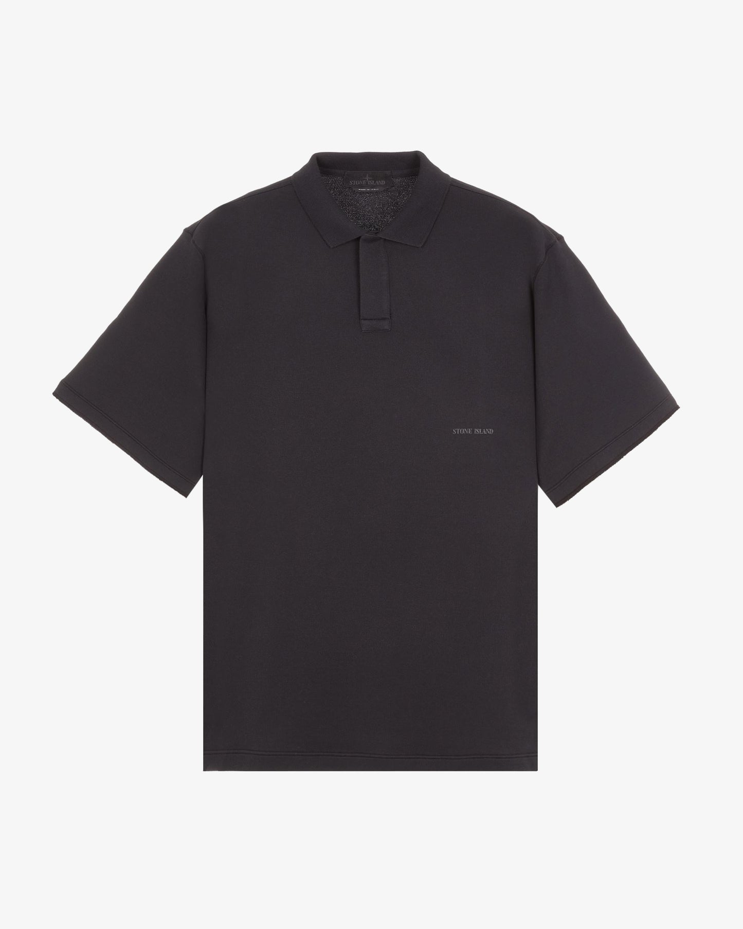 STONE ISLAND Ghost Short Sleeve Polo Black